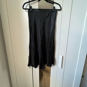 Aritzia Satin Midi Slip Skirt